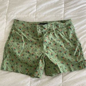Sanctuary x Anthropologie Green Floral Shorts